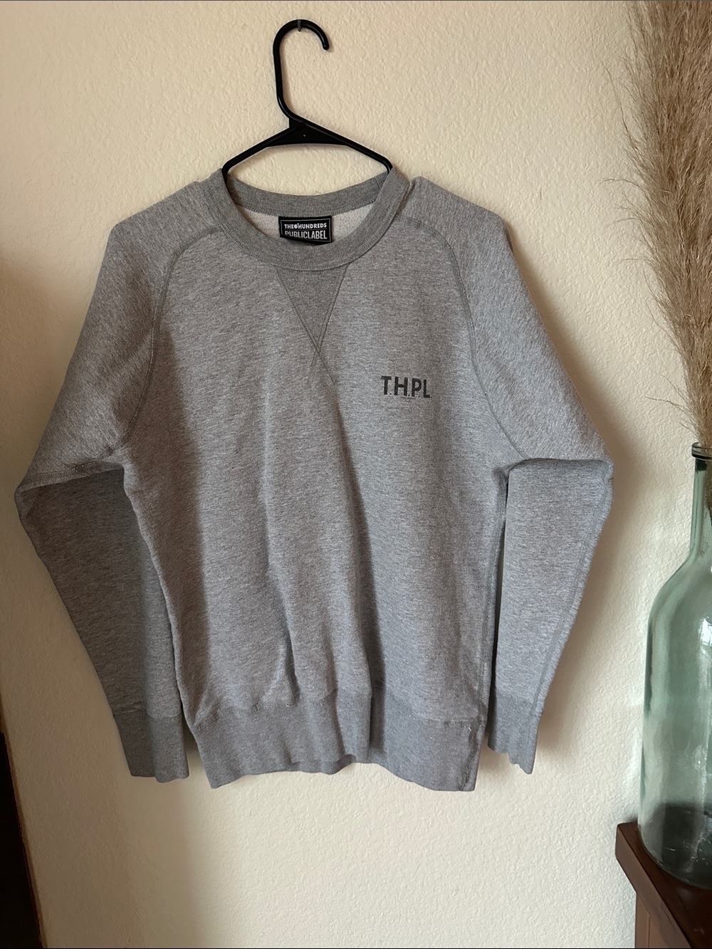 Men's Gray PUBLIC LABEL Crewneck Sweatshirt